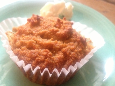 Carrot Cake Muffin with Goat Cheese